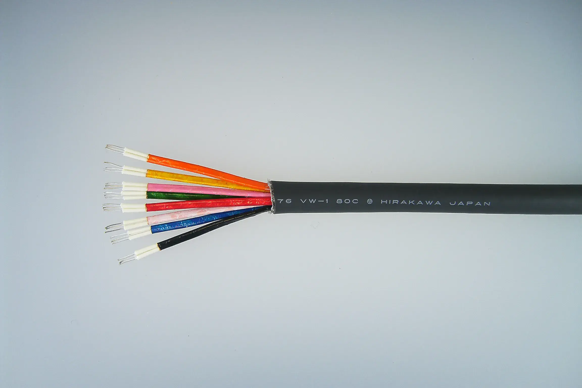 Multi colored wire inside one single wrapper of Black color.